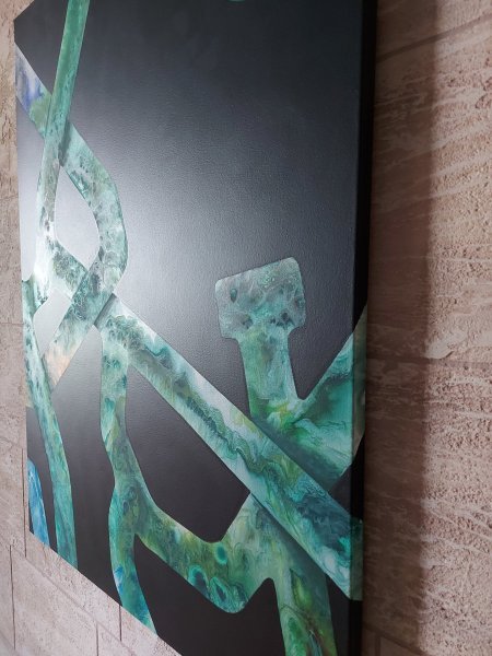 Additional view 5: Conceptual Interior Painting Path • Green by painter ValerI KlepA acrylic canvas 