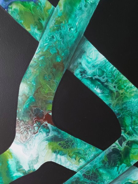 Additional view 6: Conceptual Interior Painting Path • Green by painter ValerI KlepA acrylic canvas 