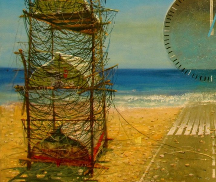 Additional view 3: Symbolism Marine Art Painting Zero Time (sold) by painter Serhiy Roy oil canvas 