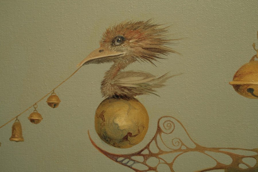 Additional view 1: Surrealism Animal Painting Carillon by painter Ed Schaap oil canvas 