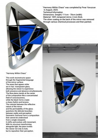 Painting "Harmony Within Chaos" by painter PINAR YAVUZCAN spray paint glass at Jose Art Gallery