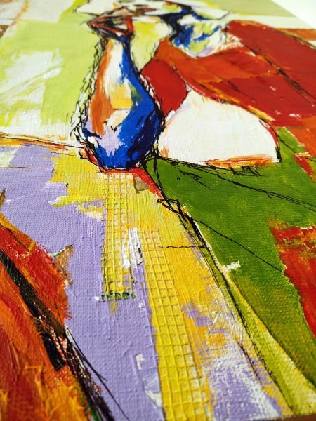 Additional view 3: Expressionism Portrait Painting Tomorrow is Summer by painter Alexander Aksyonov acrylic canvas 