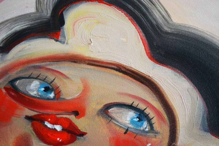 Additional view 3: Contemporary Art Portrait Painting Hot Girl Summer by painter Yana Medow oil canvas 