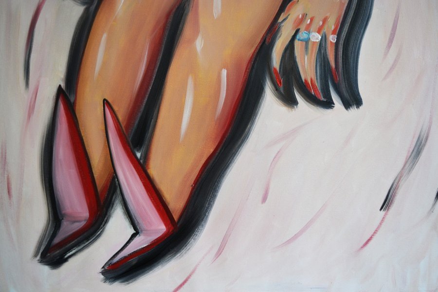 Additional view 6: Contemporary Art Portrait Painting Hot Girl Summer by painter Yana Medow oil canvas 