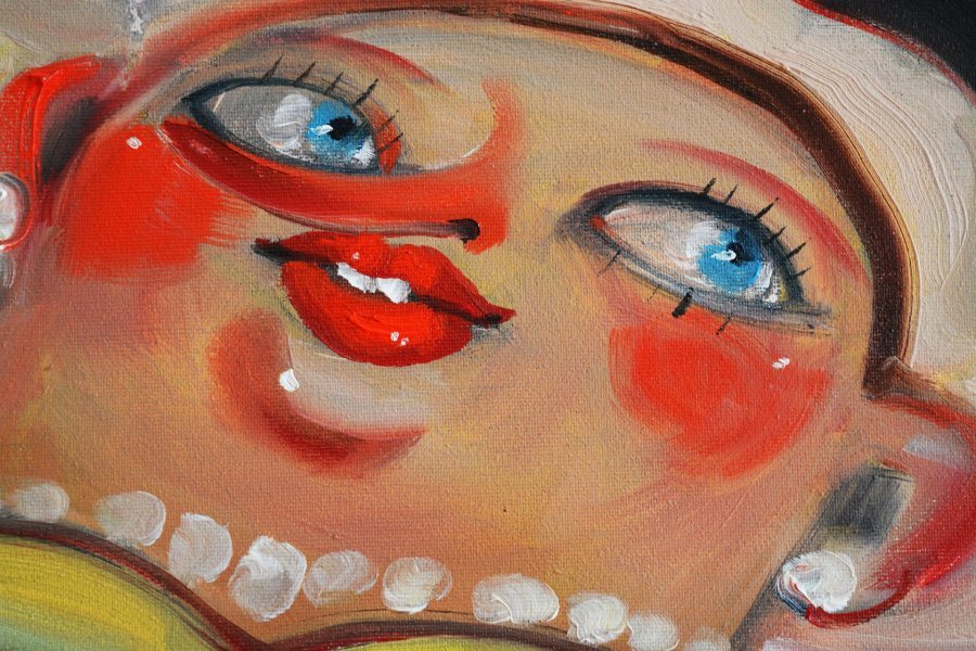 Additional view 8: Contemporary Art Portrait Painting Hot Girl Summer by painter Yana Medow oil canvas 
