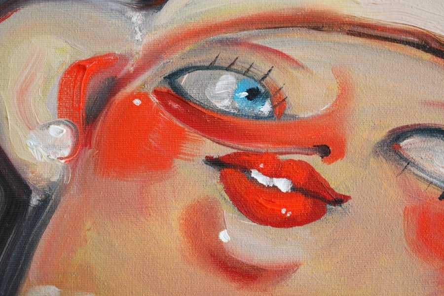 Additional view 9: Contemporary Art Portrait Painting Hot Girl Summer by painter Yana Medow oil canvas 