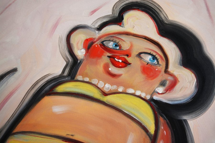 Additional view 10: Contemporary Art Portrait Painting Hot Girl Summer by painter Yana Medow oil canvas 