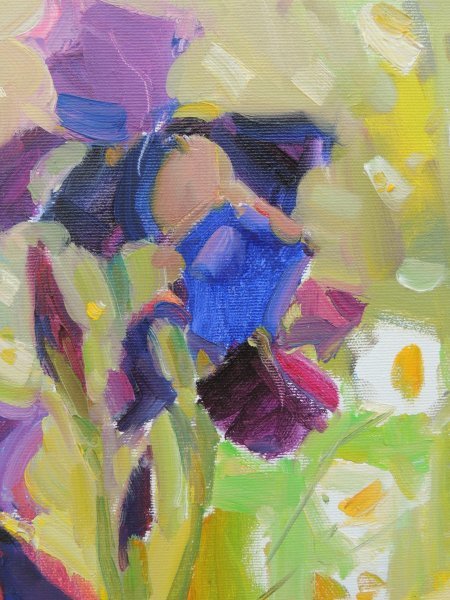 Additional view 5: Impressionism Flower Painting Irises: Vibrant Floral Impressions by painter Anna Trachuk oil canvas 