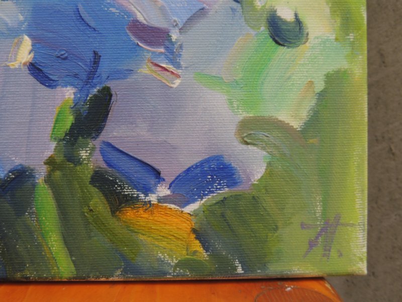 Additional view 7: Impressionism Flower Painting Irises: Vibrant Floral Impressions by painter Anna Trachuk oil canvas 