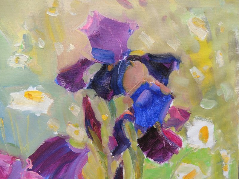 Additional view 8: Impressionism Flower Painting Irises: Vibrant Floral Impressions by painter Anna Trachuk oil canvas 