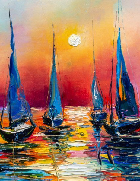 Additional view 2: Impressionism Marine Art Painting Dreaming of the Sea by painter Liubov Kuptsova oil canvas 
