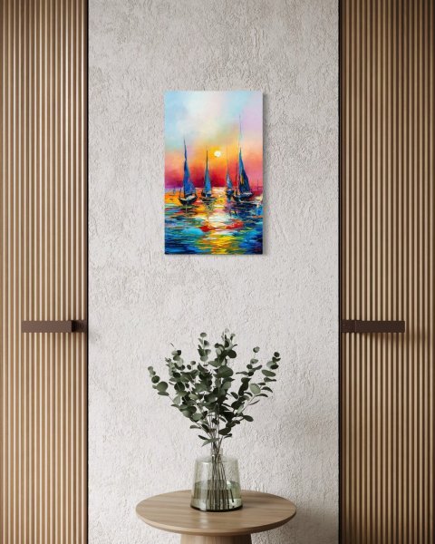 Additional view 6: Impressionism Marine Art Painting Dreaming of the Sea by painter Liubov Kuptsova oil canvas 