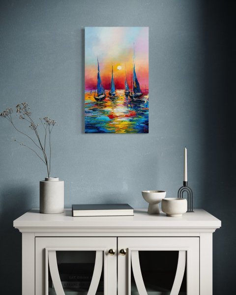 Additional view 8: Impressionism Marine Art Painting Dreaming of the Sea by painter Liubov Kuptsova oil canvas 