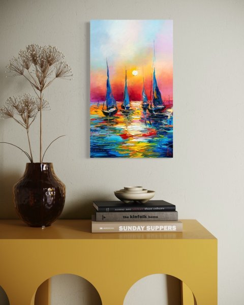 Additional view 9: Impressionism Marine Art Painting Dreaming of the Sea by painter Liubov Kuptsova oil canvas 