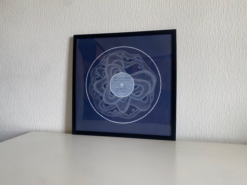Additional view 1: Abstract Interior Drawing Blue Abstraction of Immunity and Virus by illustrator #artdjartem pencil paper 