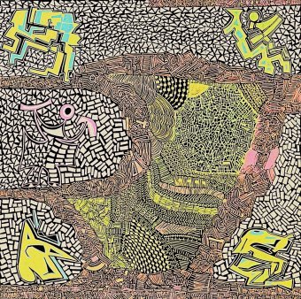 Drawing "At the Beginning of the Night XIV" by illustrator Zafiro pen paper at Jose Art Gallery