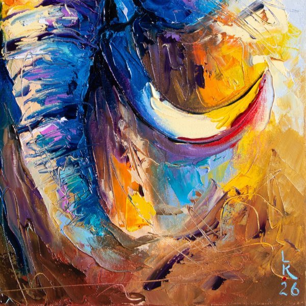 Additional view 1: Impressionism Animal Painting Wild Majesty by painter Liubov Kuptsova oil canvas 