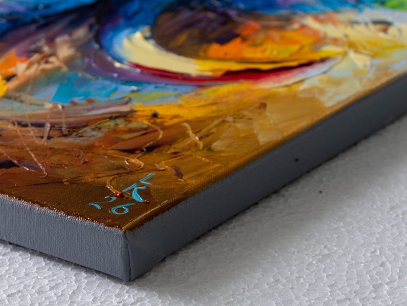 Additional view 4: Impressionism Animal Painting Wild Majesty by painter Liubov Kuptsova oil canvas 