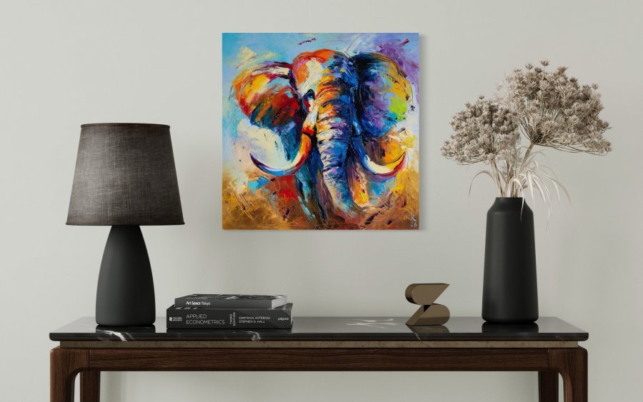 Additional view 5: Impressionism Animal Painting Wild Majesty by painter Liubov Kuptsova oil canvas 