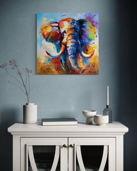 Additional view 6: Impressionism Animal Painting Wild Majesty by painter Liubov Kuptsova oil canvas 