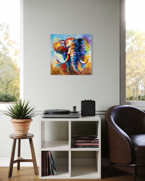 Additional view 7: Impressionism Animal Painting Wild Majesty by painter Liubov Kuptsova oil canvas 