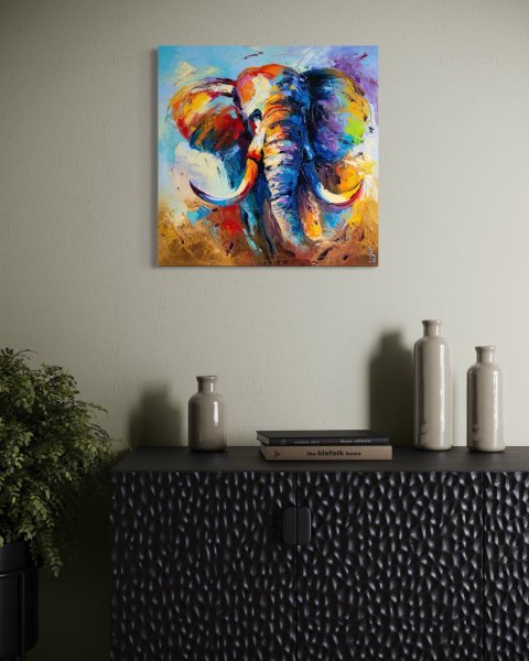 Additional view 8: Impressionism Animal Painting Wild Majesty by painter Liubov Kuptsova oil canvas 