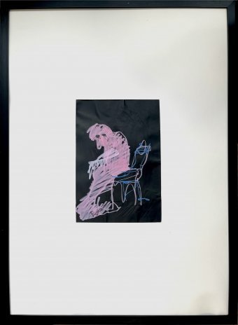 Drawing "Office Plankton 2" by illustrator Sophie Roman acrylic paper at Jose Art Gallery