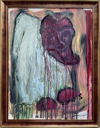 Pittura "Pepe", pittore Sophie Roman olio legno alla Jose Art Gallery