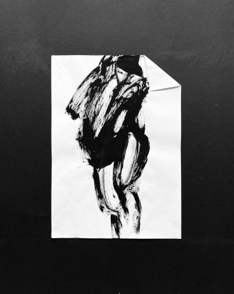 Drawing "Josephine" by illustrator Sophie Roman ink paper at Jose Art Gallery