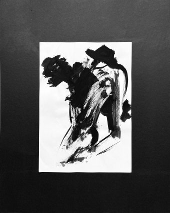 Drawing "Napoleon Taking Josephine" by illustrator Sophie Roman ink paper at Jose Art Gallery