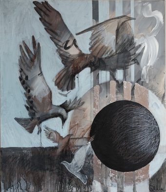 Malerei "Lass sie fliegen", maler/-in KOlha Acryl Leinwand in der Jose Art Gallery