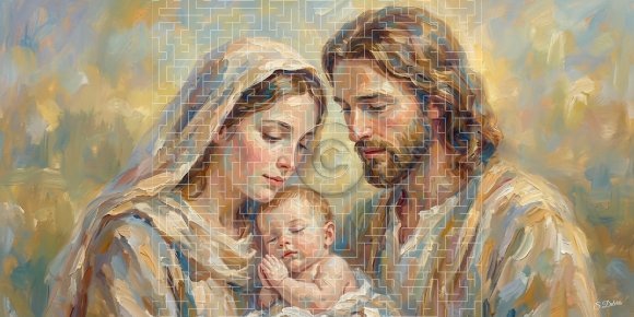 Jesus Mary Joseph 120x60 cm