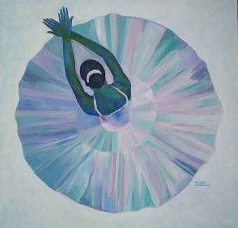 Painting "Ballet G1" by painter Kalyani Gulage acrylic canvas at Jose Art Gallery