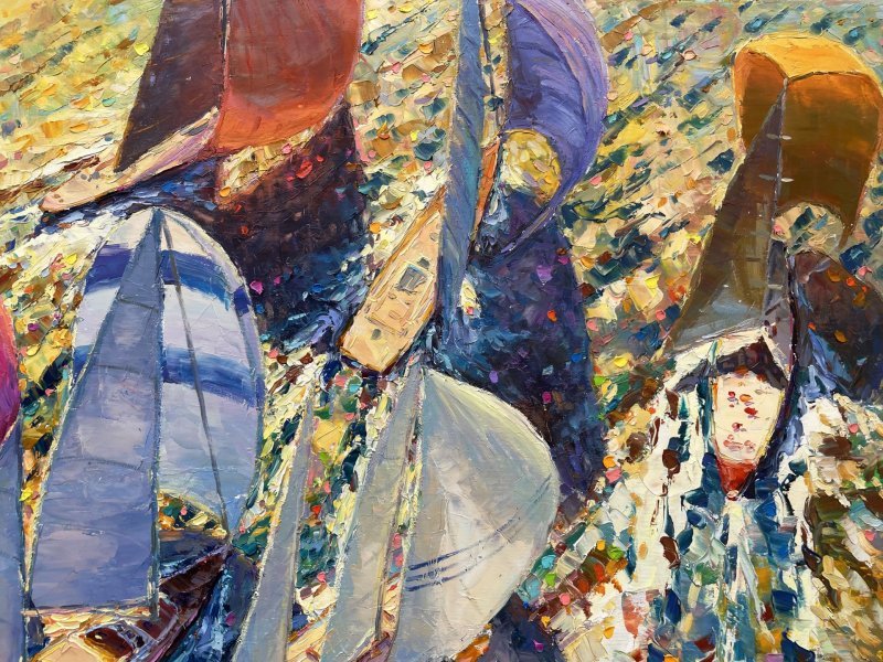 Additional view 4: Impressionism Marine Art Painting The Path to the Horizon by painter Yevgeny Chernyakovsky oil canvas 