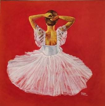 Painting "Ballete w1" by painter Kalyani Gulage acrylic canvas at Jose Art Gallery