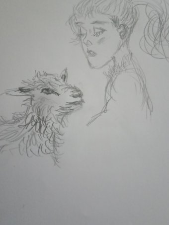 Drawing "Harmony of Relationships" by illustrator Matylda Pilch pencil paper at Jose Art Gallery