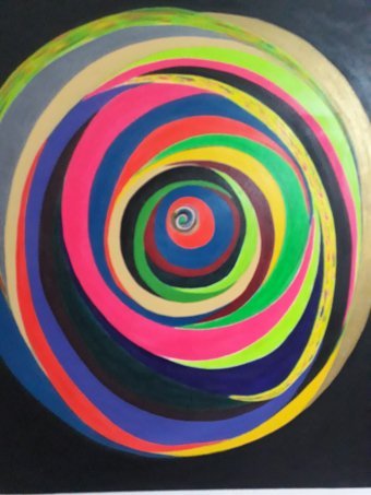 Painting "Infinite Rhythm" by painter Veru acrylic canvas at Jose Art Gallery
