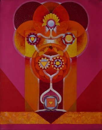 Karminrotes Chakra