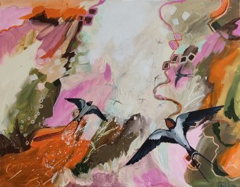 Malerei "In den Himmel eintauchen", maler/-in KOlha Acryl Leinwand in der Jose Art Gallery