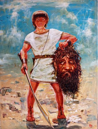 David and Goliath.