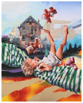 Malerei "Himmelsfall", maler/-in ARINDAM BISWAS Acryl Leinwand in der Jose Art Gallery