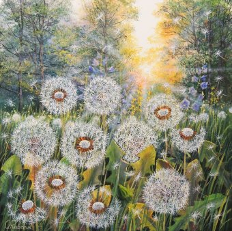Painting "Summer Miracles" by painter Oleg Riabchuk oil canvas at Jose Art Gallery