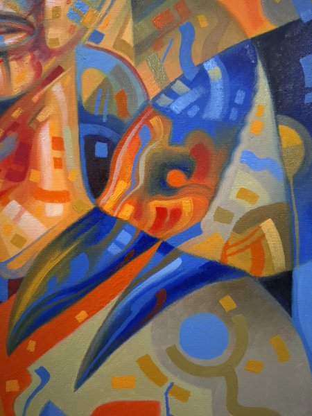 Additional view 2: Surrealism Portrait Painting Birds' shadows by painter Serhii Voichenko oil canvas 