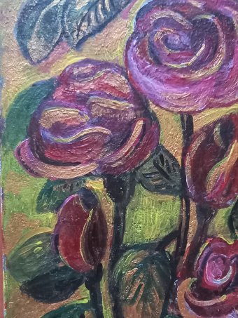 Painting "Abstraction. Flowers." by painter Nataliya Gricenko acrylic wood at Jose Art Gallery