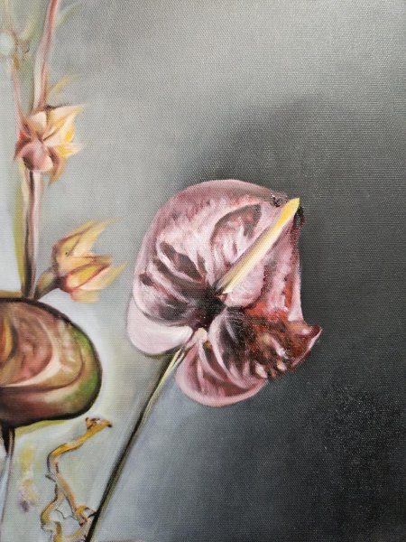Additional view 3: Modern Flower Painting  by painter Stefano Mazzolini oil canvas 