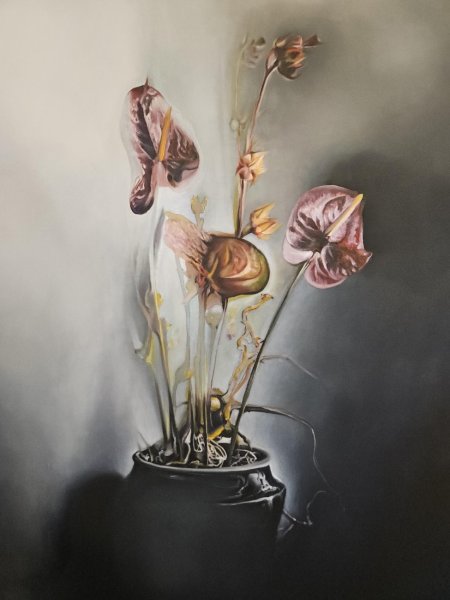 Additional view 6: Modern Flower Painting  by painter Stefano Mazzolini oil canvas 