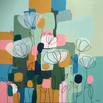 Painting "Harmony" by painter Axelle Biltgen acrylic canvas at Jose Art Gallery