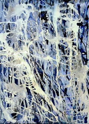 Painting "Power of Light" by painter Jannet Mitin acrylic paper at Jose Art Gallery