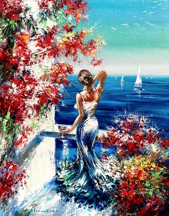 Painting "Taste of life" by painter Aleksandr Romanenko oil canvas at Jose Art Gallery