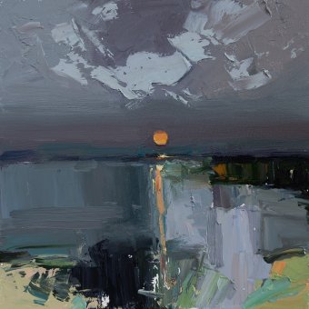 Painting "Atmospheric Study No. 10" by painter Daria Zavadenko oil wood at Jose Art Gallery